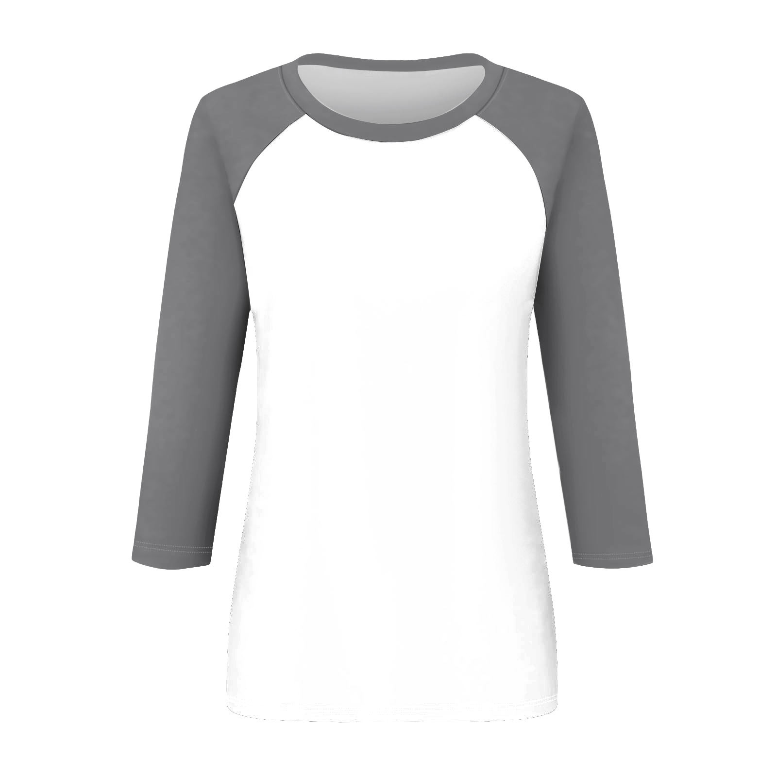 thumbnail image 4 of Camiseta informal de manga 3/4 y cuello redondo para mujer, versátil, de poliéster, tallas S-XXL, 4 of 5